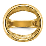 22 mm 14k Yellow Gold coin bezel ring for US $5 Indian Head Half Eagle — additional image