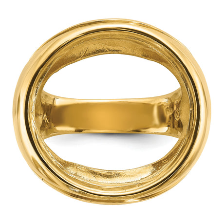 22 mm 14k Yellow Gold coin bezel ring for US $5 Indian Head Half Eagle — additional image