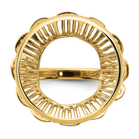 22 mm 14k Yellow Gold coin bezel ring for US $5 Indian Head Half Eagle — additional image