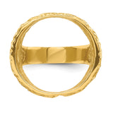 22 mm 14k Yellow Gold coin bezel ring for US $5 Indian Head Half Eagle — additional image