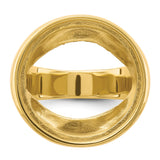 22 mm 14k Yellow Gold coin bezel ring for US $5 Indian Head Half Eagle — additional image