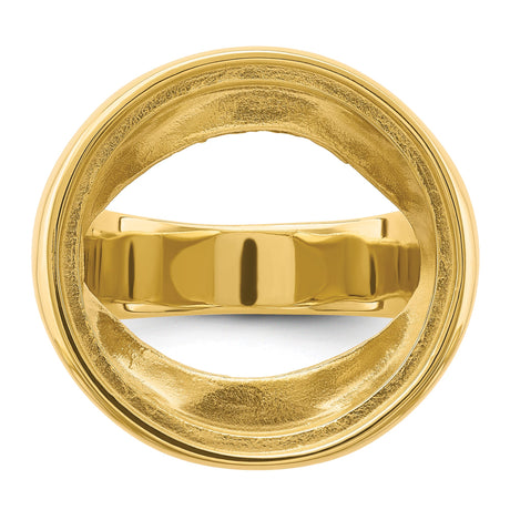 22 mm 14k Yellow Gold coin bezel ring for US $5 Indian Head Half Eagle — additional image