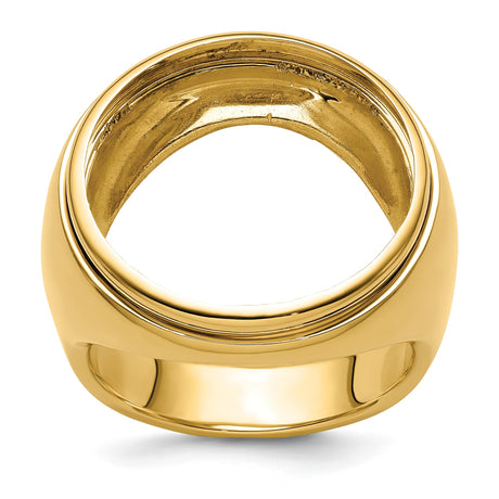 22 mm 14k Yellow Gold coin bezel ring for US $5 Indian Head Half Eagle — additional image
