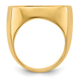 22 mm 14k Yellow Gold coin bezel ring for US $5 Indian Head Half Eagle — alternate view