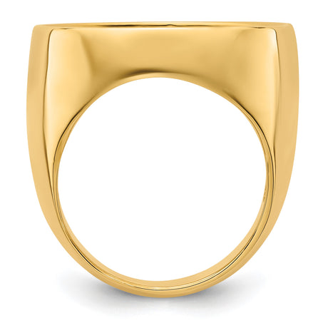 22 mm 14k Yellow Gold coin bezel ring for US $5 Indian Head Half Eagle — alternate view
