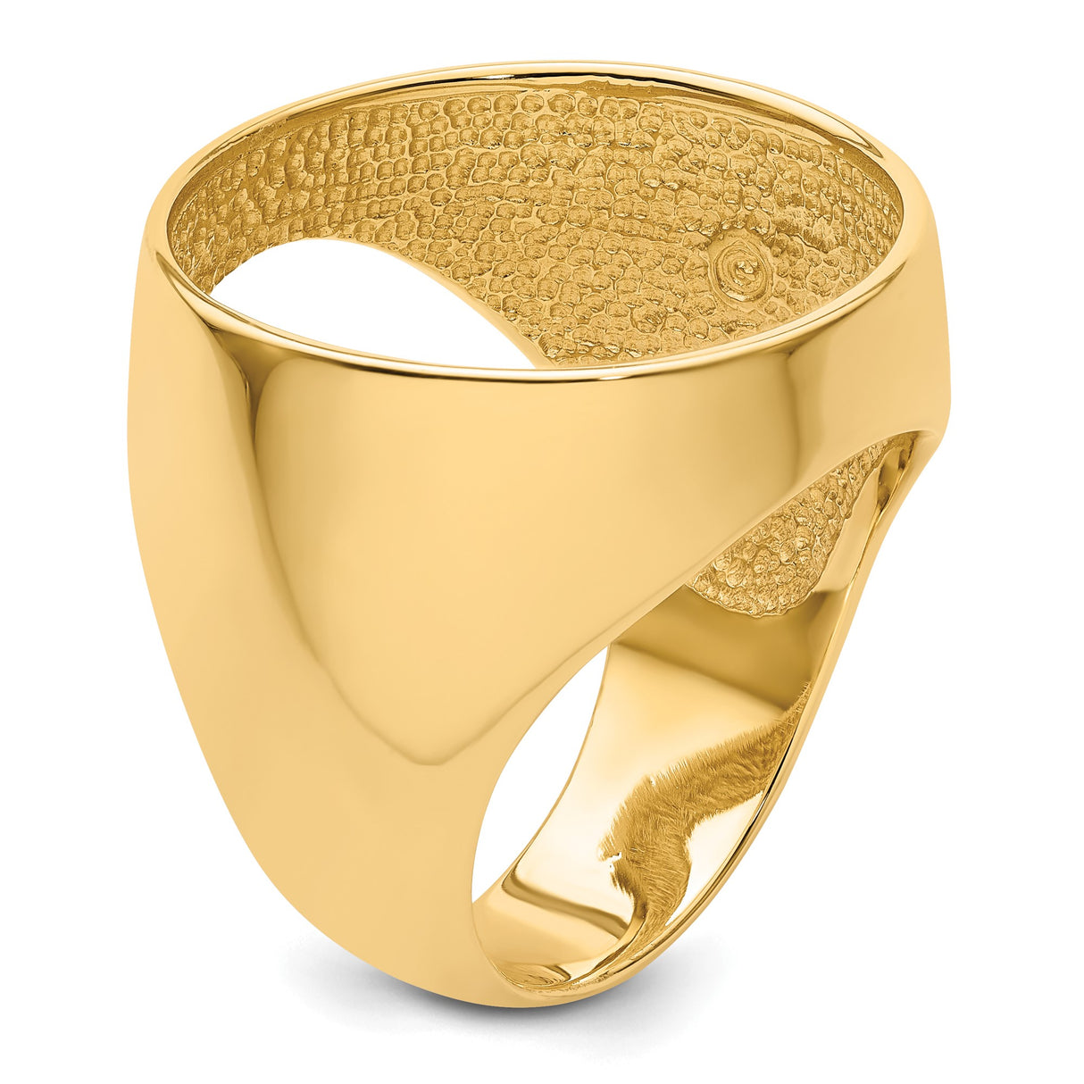 22 mm 14k Yellow Gold coin bezel ring for US $5 Indian Head Half Eagle — additional image