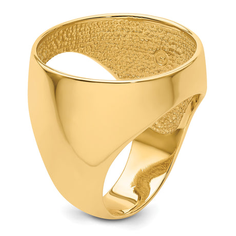 22 mm 14k Yellow Gold coin bezel ring for US $5 Indian Head Half Eagle — additional image