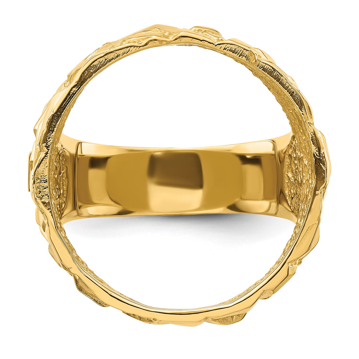 22 mm 14k Yellow Gold coin bezel ring for US $5 Indian Head Half Eagle — additional image