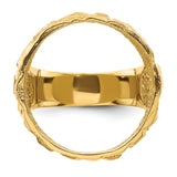 22 mm 14k Yellow Gold coin bezel ring for US $5 Indian Head Half Eagle — additional image