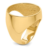 22 mm 14k Yellow Gold coin bezel ring for US $5 Indian Head Half Eagle — additional image