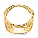 22 mm 14k Yellow Gold coin bezel ring for US $5 Indian Head Half Eagle — additional image