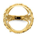 22 mm 14k Yellow Gold coin bezel ring for US $5 Indian Head Half Eagle — additional image