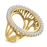 22 mm 14k Yellow Gold coin bezel ring for US $5 Indian Head Half Eagle