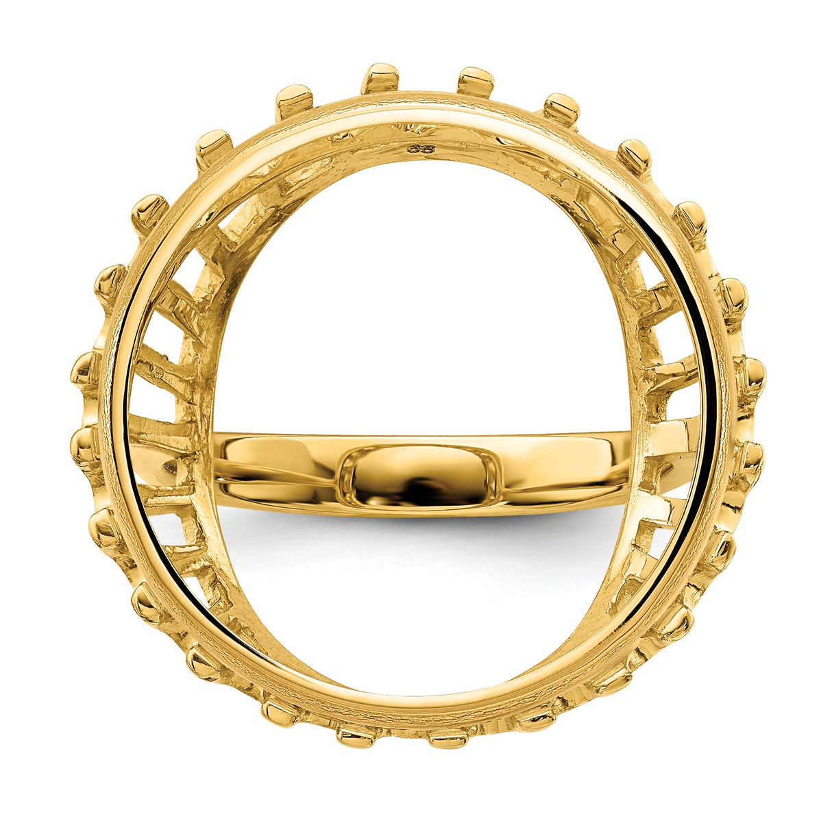 22 mm 14k Yellow Gold coin bezel ring for US $5 Indian Head Half Eagle — additional image