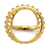 22 mm 14k Yellow Gold coin bezel ring for US $5 Indian Head Half Eagle — additional image