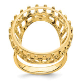 22 mm 14k Yellow Gold coin bezel ring for US $5 Indian Head Half Eagle — additional image