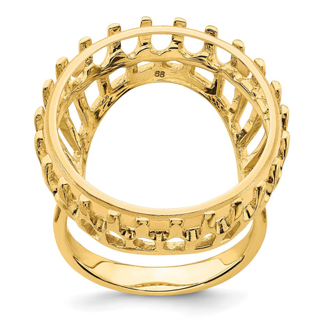 22 mm 14k Yellow Gold coin bezel ring for US $5 Indian Head Half Eagle — additional image