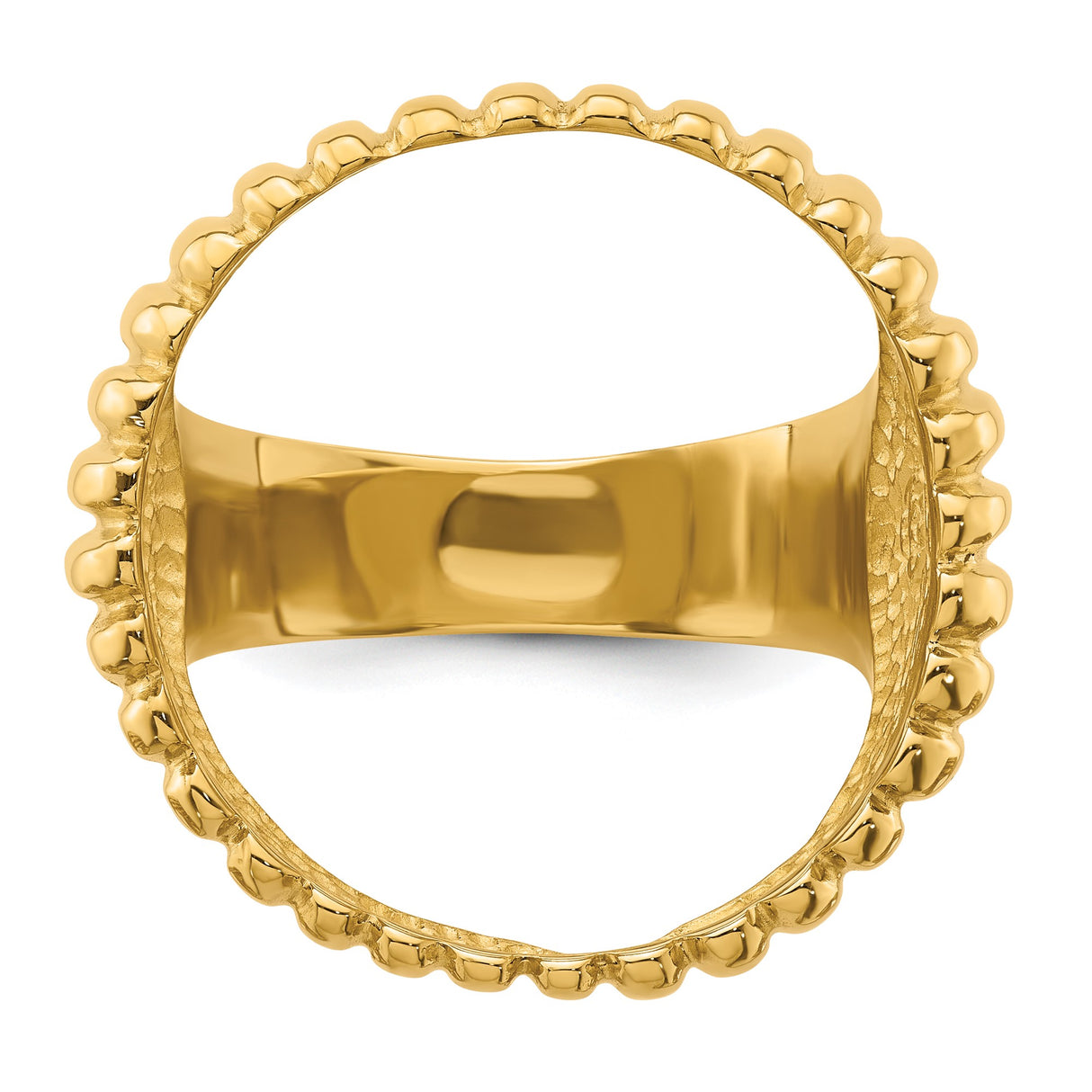 22 mm 14k Yellow Gold coin bezel ring for US $5 Indian Head Half Eagle — additional image
