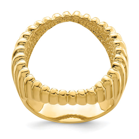 22 mm 14k Yellow Gold coin bezel ring for US $5 Indian Head Half Eagle — additional image