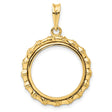18 mm 14k Yellow Gold coin bezel pendant for US $2.50 Indian Head Quarter Eagle