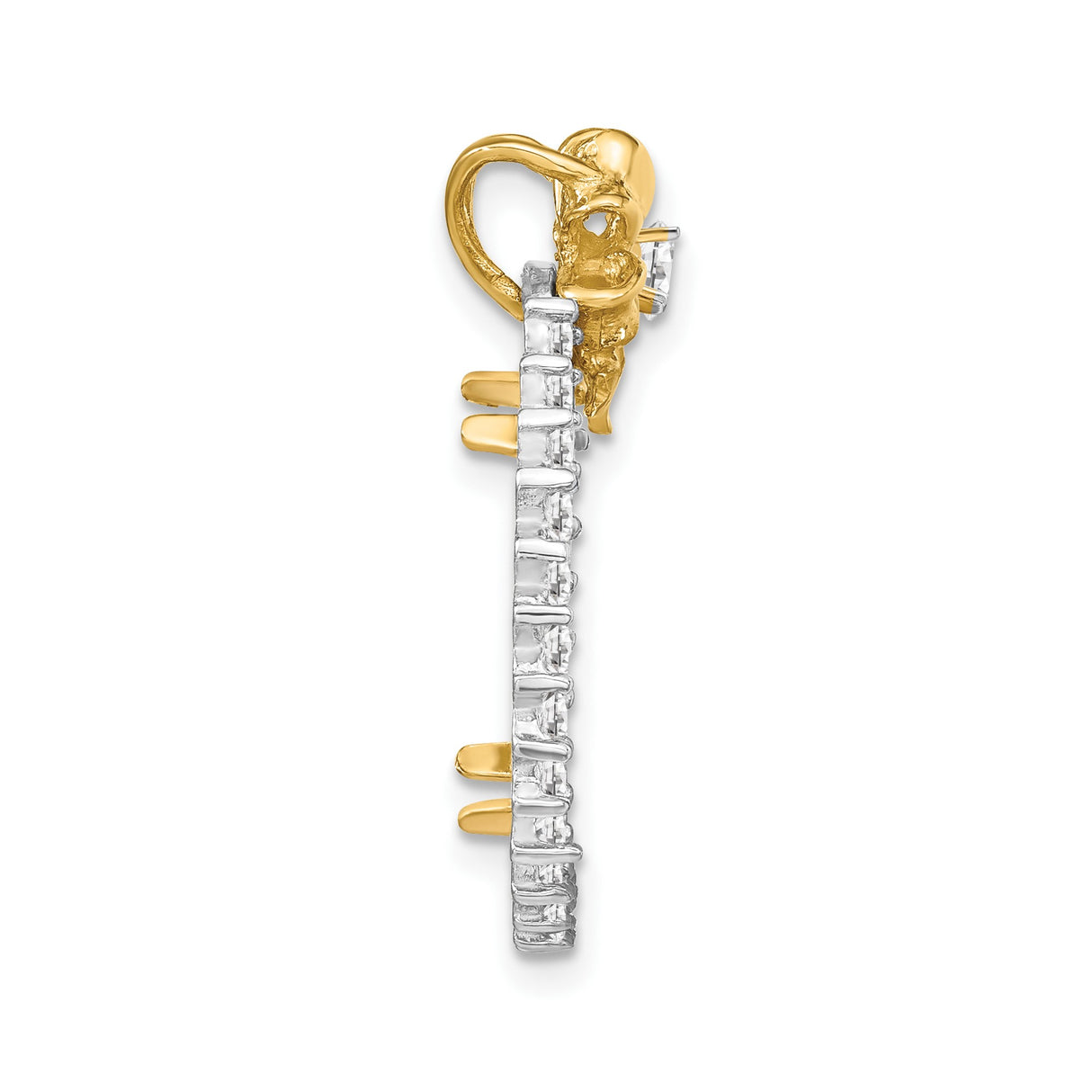 18 mm 14k Multi-Tone Gold coin bezel pendant for US $2.50 Indian Head Quarter Eagle — alternate view