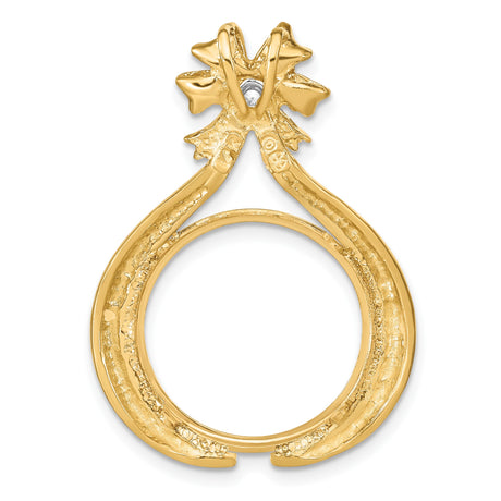 18 mm 14k Multi-Tone Gold coin bezel pendant for US $2.50 Indian Head Quarter Eagle — additional image