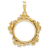 18 mm 14k Yellow Gold coin bezel pendant for US $2.50 Indian Head Quarter Eagle — additional image