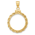 18 mm 10k Yellow Gold coin bezel pendant for US $2.50 Indian Head Quarter Eagle