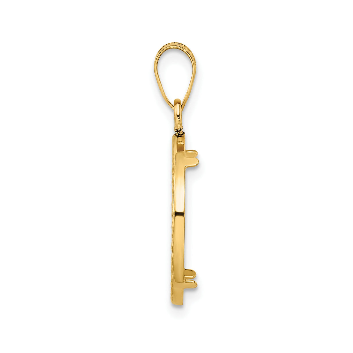 18 mm 14k Yellow Gold coin bezel pendant for US $2.50 Indian Head Quarter Eagle — alternate view