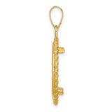 18 mm 14k Yellow Gold coin bezel pendant for US $2.50 Indian Head Quarter Eagle — alternate view