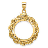 18 mm 14k Yellow Gold coin bezel pendant for US $2.50 Indian Head Quarter Eagle