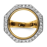 18 mm 14k Multi-Tone Gold coin bezel ring for US $2.50 Indian Head Quarter Eagle — additional image