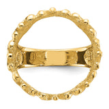 18 mm 14k Yellow Gold coin bezel ring for US $2.50 Indian Head Quarter Eagle — additional image