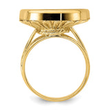 18 mm 14k Yellow Gold coin bezel ring for US $2.50 Indian Head Quarter Eagle — alternate view