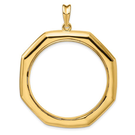 34 mm 14k Yellow Gold coin bezel pendant for US $20 Liberty Head Double Eagle