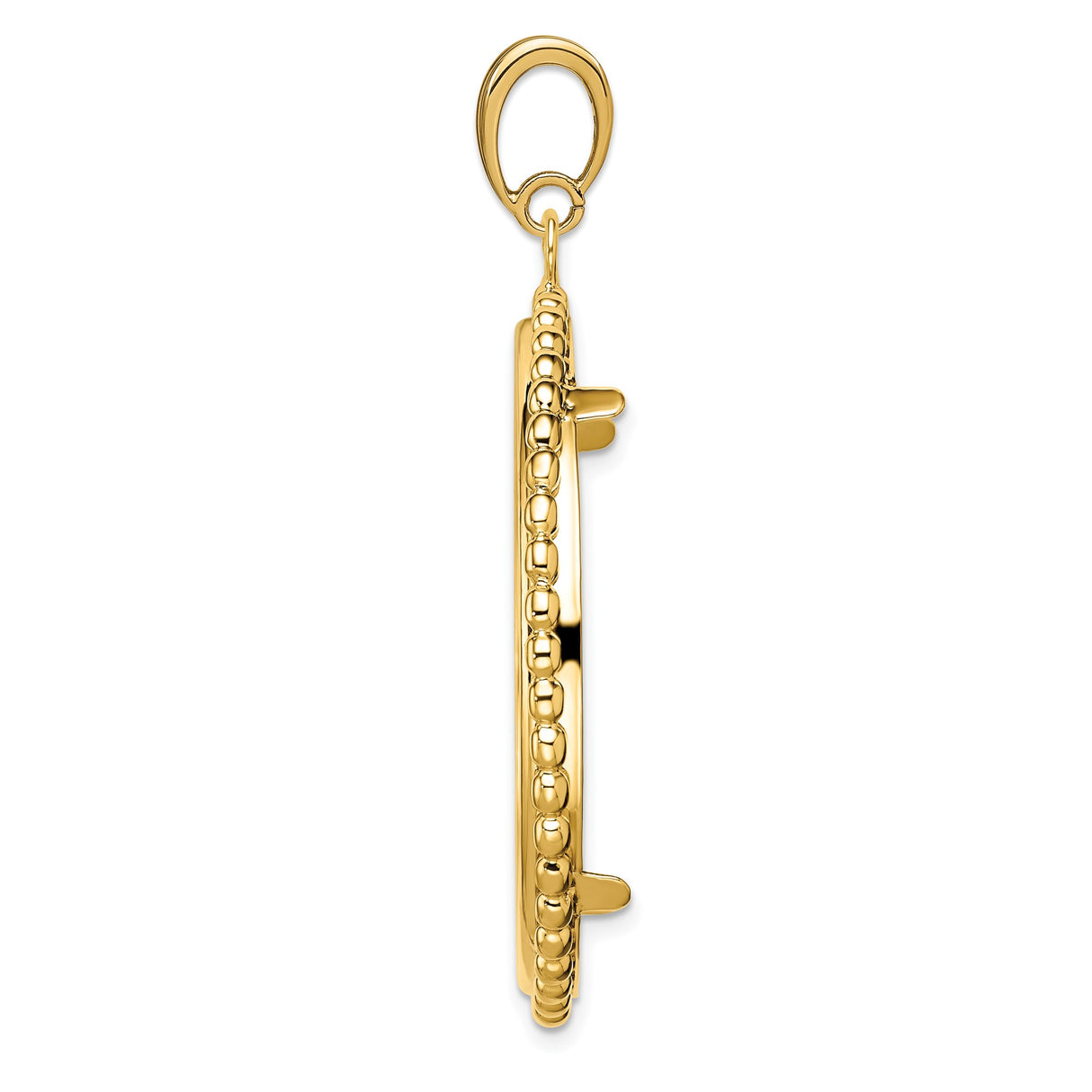 34 mm 14k Yellow Gold coin bezel pendant for US $20 Liberty Head Double Eagle — alternate view