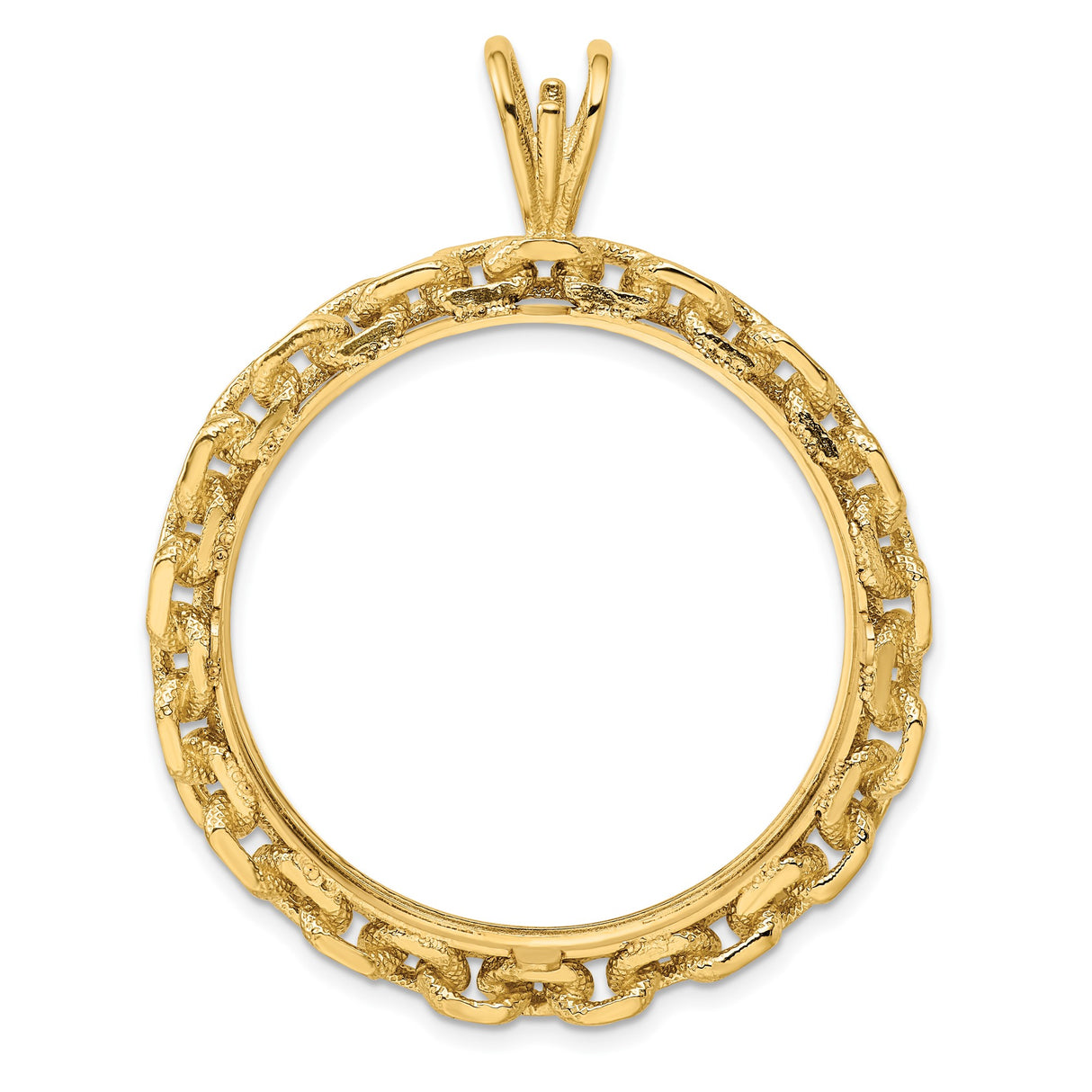 34 mm 14k Yellow Gold coin bezel pendant for US $20 Liberty Head Double Eagle — additional image