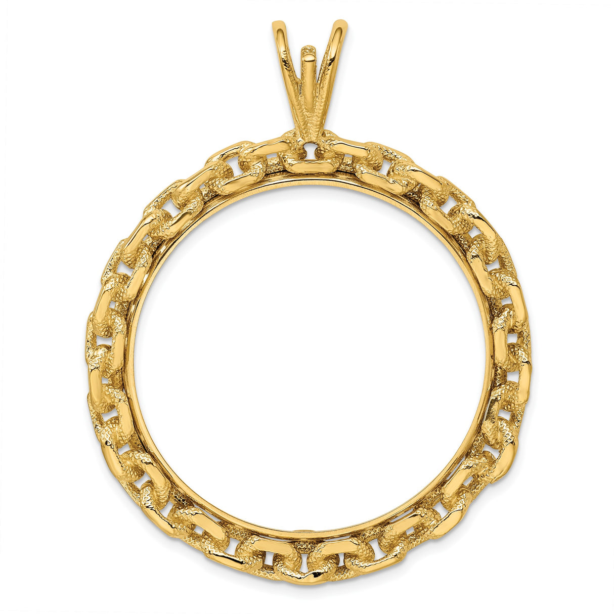 34 mm 14k Yellow Gold coin bezel pendant for US $20 Liberty Head Double Eagle
