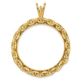 34 mm 14k Yellow Gold coin bezel pendant for US $20 Liberty Head Double Eagle