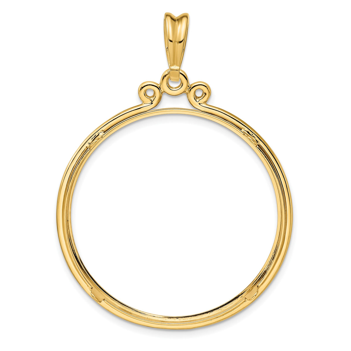 34 mm 14k Yellow Gold coin bezel pendant for US $20 Liberty Head Double Eagle — additional image