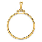34 mm 14k Yellow Gold coin bezel pendant for US $20 Liberty Head Double Eagle — additional image