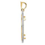 34 mm 14k Multi-Tone Gold coin bezel pendant for US $20 Liberty Head Double Eagle — alternate view