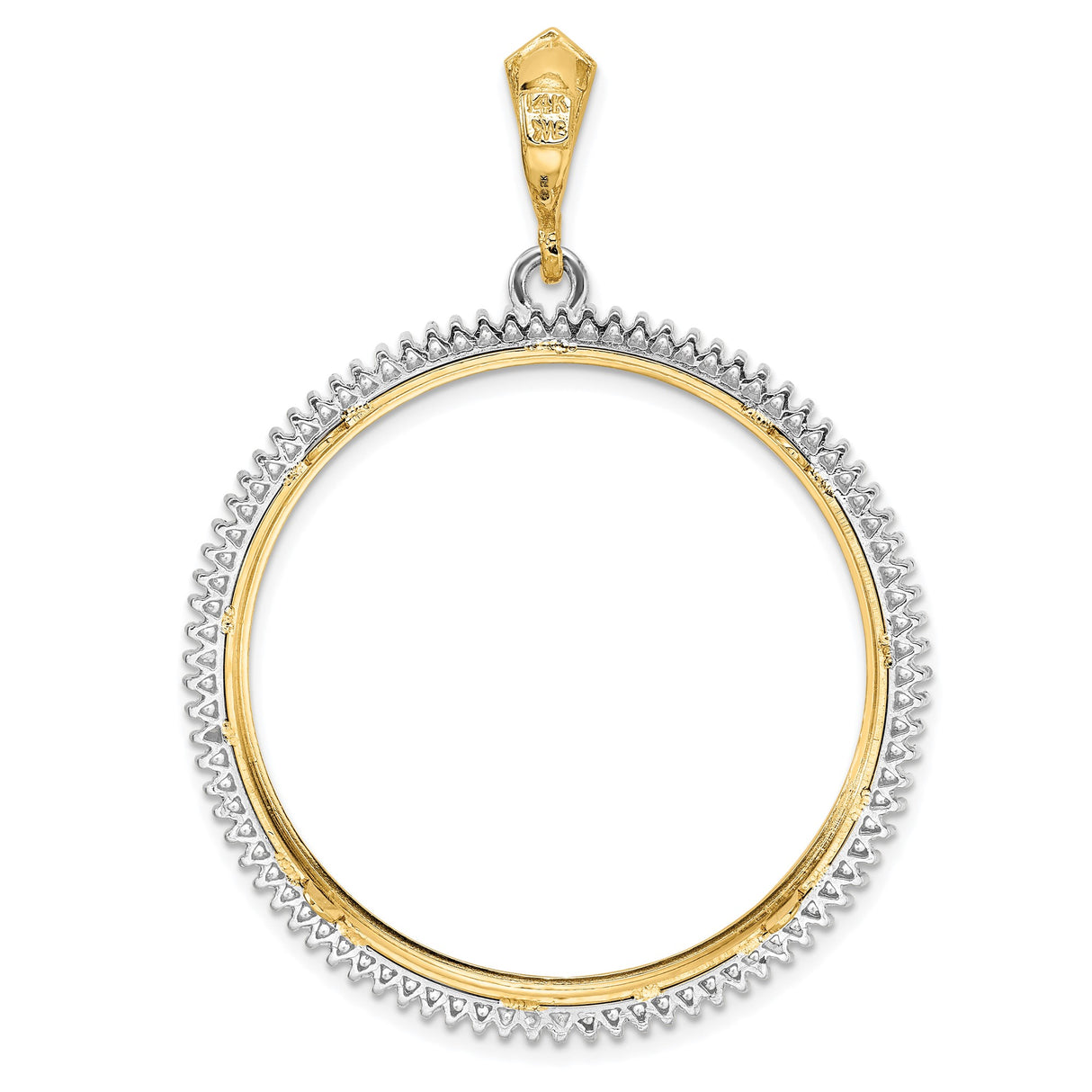 34 mm 14k Multi-Tone Gold coin bezel pendant for US $20 Liberty Head Double Eagle — additional image