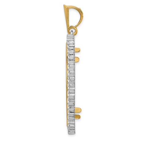 34 mm 14k Multi-Tone Gold coin bezel pendant for US $20 Liberty Head Double Eagle — alternate view