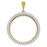 34 mm 14k Multi-Tone Gold coin bezel pendant for US $20 Liberty Head Double Eagle