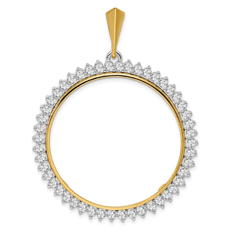 34 mm 14k Multi-Tone Gold coin bezel pendant for US $20 Liberty Head Double Eagle