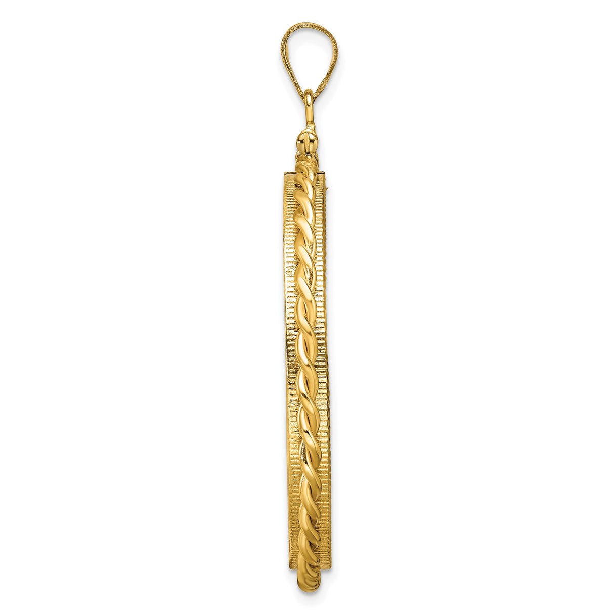 34 mm 14k Yellow Gold coin bezel pendant for US $20 Liberty Head Double Eagle — alternate view