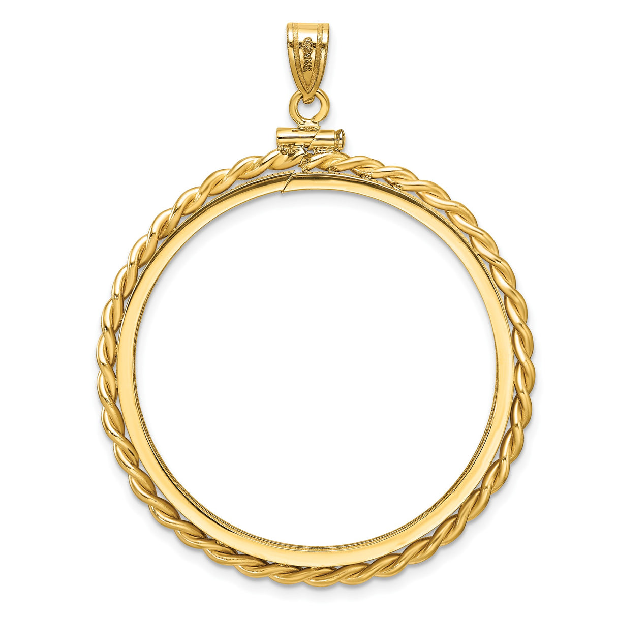 34 mm 14k Yellow Gold coin bezel pendant for US $20 Liberty Head Double Eagle — additional image
