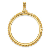 34 mm 14k Yellow Gold coin bezel pendant for US $20 Liberty Head Double Eagle — additional image