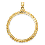 34 mm 14k Yellow Gold coin bezel pendant for US $20 Liberty Head Double Eagle